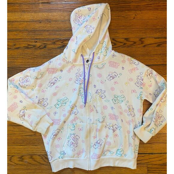 Care Bears Sweatshirt Hoodie Zip Jacket Women’s Large - Picture 1 of 7